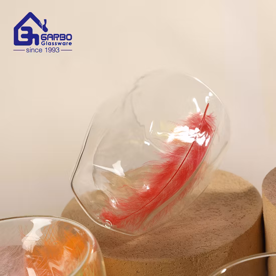 ホット販売 Lakotto ガラス製品ティーカップ飲料二重ガラスカップハンドル付き